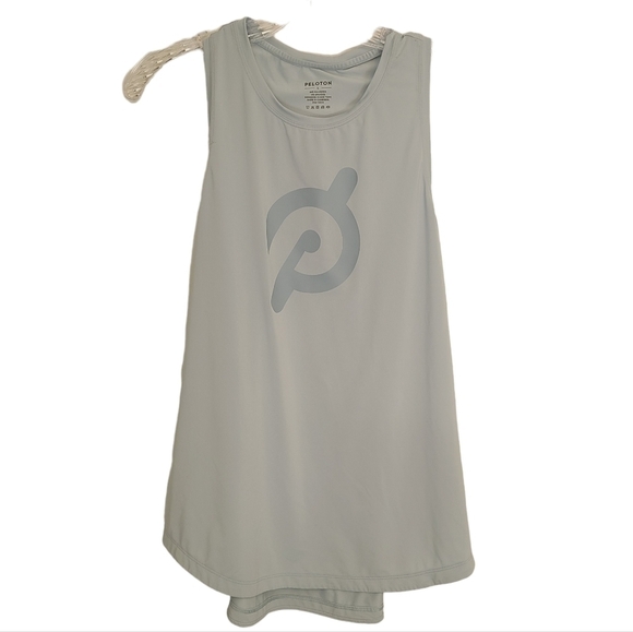 Peloton | Women's Light Bluish Gray Racerback Tank Top (Size Large) - Picture 1 of 10